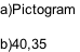 a)Pictogram   b)40,35
